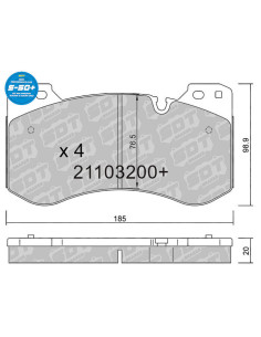 Pastillas de freno delanteras High Performance Plus S50+ BMW M2 G42 M3 G20 M4 G22