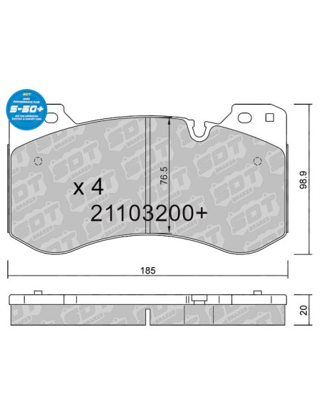Pastillas de freno delanteras High Performance Plus S50+ BMW M2 G42 M3 G20 M4 G22