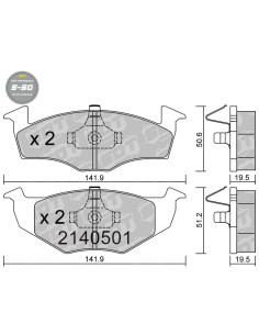 PASTILLAS DE FRENO DELANTERAS HIGH PERFORMANCE S50 SEAT CORDOBA IBIZA MK2 TOLEDO VW GOLF MK3 VENTO