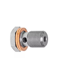 Racor tornillo banjo en acero 12x100 Longitud 24mm