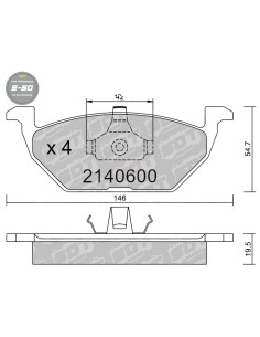 PASTILLAS DE FRENO DELANTERAS HIGH PERFORMANCE S50 SEAT TOLEDO SKODA OCTAVIA 1U VW BORA GOLF IV