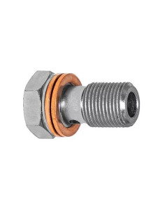 Racor tornillo banjo en acero 12x100 Longitud 28mm