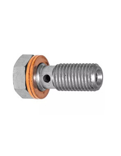 Racor tornillo banjo en acero 10x125 Longitud 30,5mm