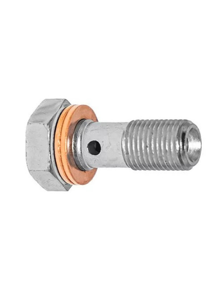 Racor tornillo banjo en acero 10x100 Longitud 32mm