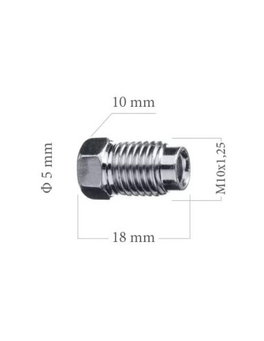 RACOR MACHO 10X125 DE ACERO PARA TUBERIA RIGIDA DE 4,75mm