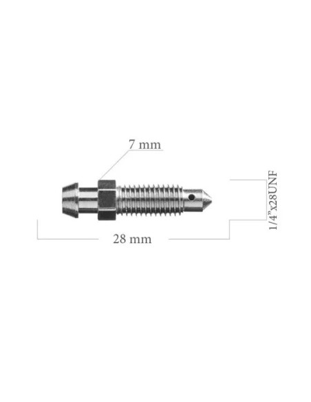 Brake caliper bleed nipple screw M1/4 28UNF Length 28 mm