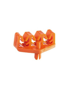 Brake pipe holder clip triple 4,8 - 6,35 mm