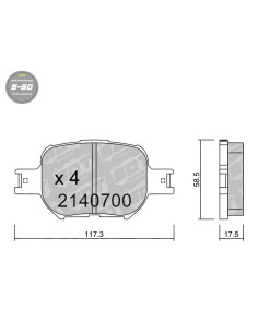 PASTILLAS DE FRENO DELANTERAS HIGH PERFORMANCE S50 TOYOTA CELICA ZZT23 COROLLA VERSO E12