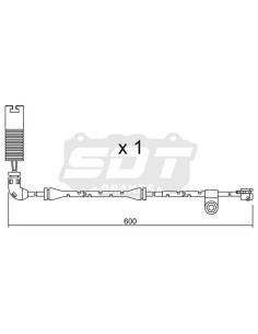 Sensor de desgaste delantero para BMW E46 Z4 E85 (ref 2146000, 2178700, 2546000RT y 2546000RR)