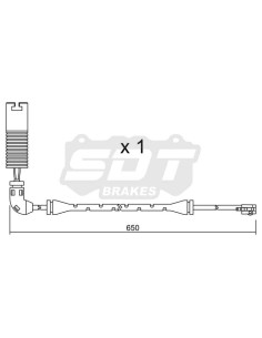 Sensor de desgaste delantero para BMW serie 3 E46 330i 330xi 330ci 330d 330cd 330xd M3