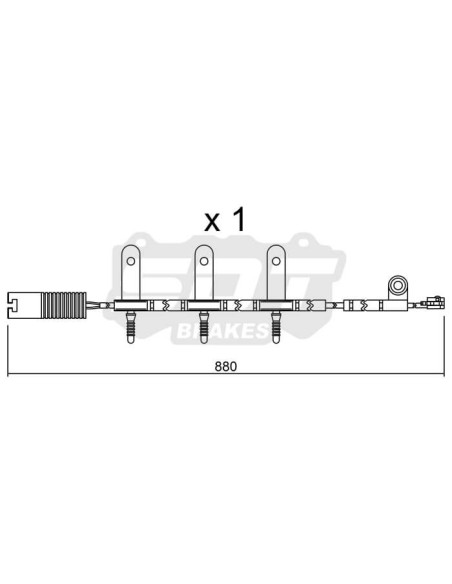 Sensor de desgaste delantero para MINI R50 R53 R52