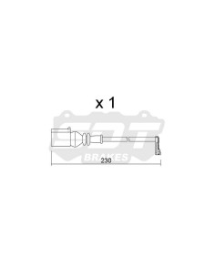 Sensor de desgaste delantero para MAN TGE  VW CRAFTER GRAND CALIFORNIA MULTIVAN T7