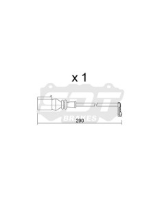Sensor de desgaste trasero para MAN TGE  VW CRAFTER GRAND CALIFORNIA MULTIVAN T7