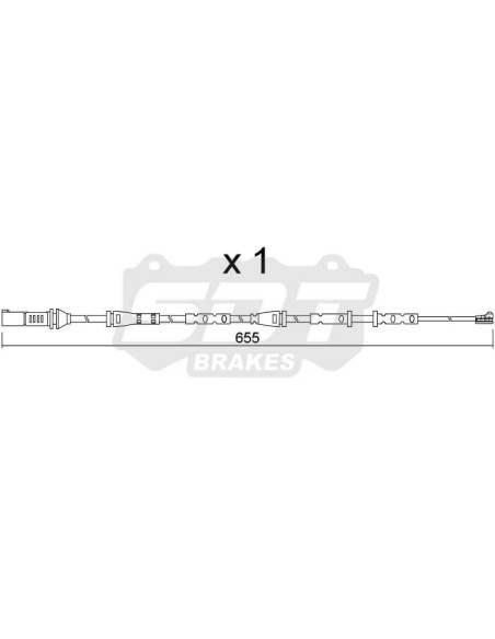 Sensor de desgaste trasero para BMW 1 F40 2 F44 X2 F39 MINI F56 CLUBMAN F54 COUNTRYMAN F60