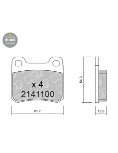 PASTILLAS DE FRENO TRASERAS HIGH PERFORMANCE S50 MERCEDES 190 (201)