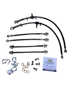 SET 4 INOX. BRAKELINES FOR VW T6 CALIFORNIA MULTIVAN TRANSPORTER 2