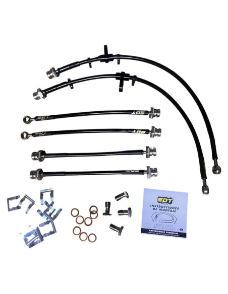 SET 4 INOX. BRAKELINES FOR VW T6 CALIFORNIA MULTIVAN TRANSPORTER