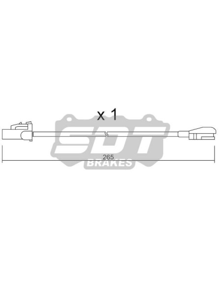 SENSOR DE DESGASTE DELANTERO HYUNDAI I20N (ref 21105500 25105500RS 25105500RT)
