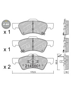 PASTILLAS DE FRENO DELANTERAS HIGH PERFORMANCE S50 CHRYSLER VOYAGER IV RG