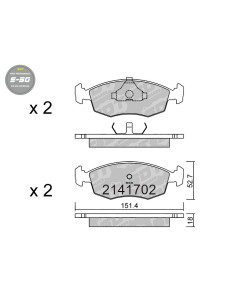 PASTILLAS DE FRENO DELANTERAS HIGH PERFORMANCE S50 FORD ESCORT SCORPIO SIERRA