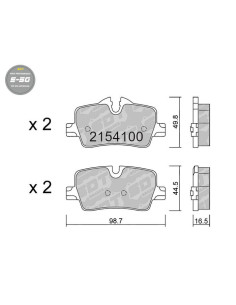 Pastillas traseras High Performance S50 BMW 2 G42 3 G20 G21 4 G22 4 GRAN COUPE G26