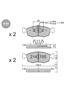 PASTILLAS DE FRENO DELANTERAS HIGH PERFORMANCE S50 FIAT 500 500C PUNTO