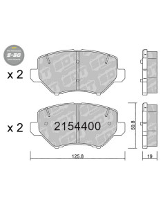 Pastillas delanteras High Performance S50 CITROEN C3 FIAT GRANDE PANDA JEEP AVENGER OPEL CORSA F MOKKA II PEUGEOT 208 II 2008 II