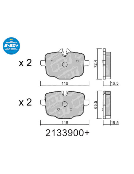 Rear High Performance Plus S50+ brakepads BMW M2 G42 M3 G20 M4 G22