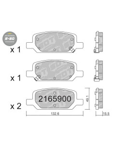 Pastillas traseras High Performance S50 TESLA MODEL 3 5YJ3 MODEL Y 5YJY