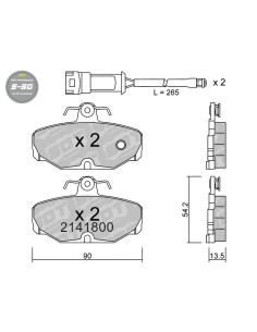 PASTILLAS DE FRENO TRASERAS HIGH PERFORMANCE S50 FORD ESCORT SCORPIO SIERRA