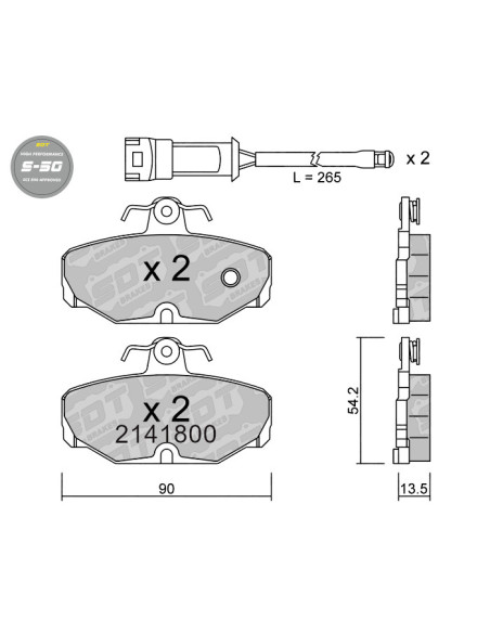REAR HIGH PERFORMANCE BRAKEPADS S50 FORD ESCORT SCORPIO SIERRA