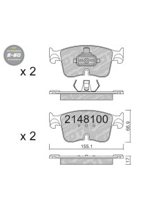 Pastillas delanteras High Performance S50 AUDI A3 8YS CUPRA FORMENTOR KM7 LEON KL1 KL8 VW GOLF VIII TIGUAN CT1 CADDY V Ø306mm