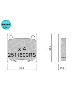 Front Racing RS55 brakepads for DATSUN 120A 120Y  NISSAN SUNNY 1.2 B110 B210 HONDA CIVIC 1.2 1.5