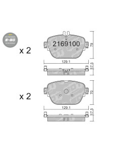 Pastillas traseras High Performance S50 MERCEDES BENZ E W213 E C238 CLS AMG C257 GLC C253 AMG