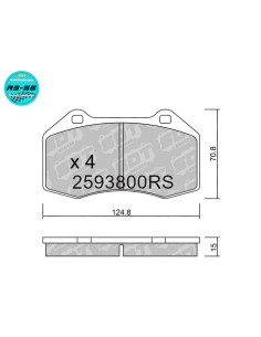 Pastillas delanteras racing RS55 ABARTH 500 ALFA ROMEO 4C ALPINE A110 FIAT OPEL CORSA D E RENAULT CLIO 3 RS BREMBO