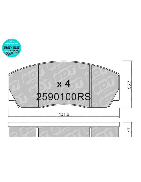 Racing RS55 brakepads ALCON AP RACING COMPBRAKE FIESTA N5 DS3 N5 HISPEC IMPREZA GRN VMAXX FRP216