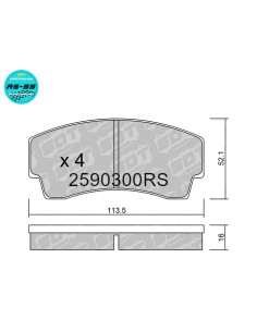 Pastillas de freno racing RS55 ALCON PNF4463 AP RACING HYUNDAI ACCENT CUP KSPORT PEUGEOT 206 XS RALLYE VMAXX 4 PISTONES