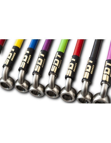 Juego de 6 latiguillos metalicos para ALFA ROMEO GIULIA II 952 2.9 GTA QV con discos carboceramicos