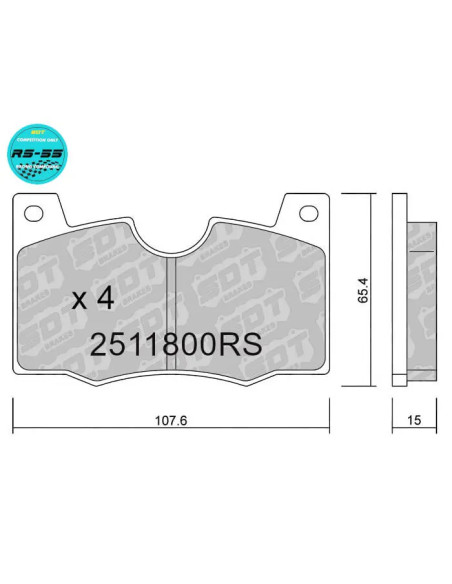 PASTILLAS DE FRENO DELANTERAS RACING RS55 LANCIA FULVIA 1.3 1.6 HF - 1.3 1.6 HF RALLYE PASTILLAS DE FRENO DELANTERAS RACING RS55 LANCIA FULVIA 1.3 1.6 HF - 1.3 1.6 HF RALLYE