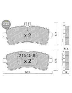 Pastillas de freno traseras High Performance S50 MERCEDES BENZ AMG GT I C190 R190 AMG GT II X290 C W205 C63 A205 SL 63AMG