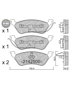 PASTILLAS DE FRENO TRASERAS HIGH PERFORMANCE S50 CHRYSLER VOYAGER IV RG