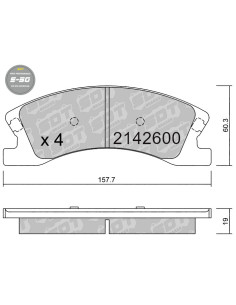 PASTILLAS DE FRENO DELANTERAS HIGH PERFORMANCE S50 JEEP GRAND CHEROKEE WJ WG