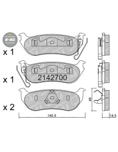 PASTILLAS DE FRENO TRASERAS HIGH PERFORMANCE S50 JEEP CHEROKEE KJ WRANGLER II