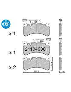 FRONT HIGH PERFORMANCE PLUS S50+ BRAKEPADS ALFA ROMEO GIULIA II 952 2.9 GTA Quadrifoglio STELVIO 2.9 Q4