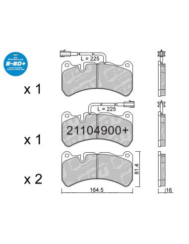 FRONT HIGH PERFORMANCE PLUS S50+ BRAKEPADS ALFA ROMEO GIULIA II 952 2.9 GTA Quadrifoglio STELVIO 2.9 Q4