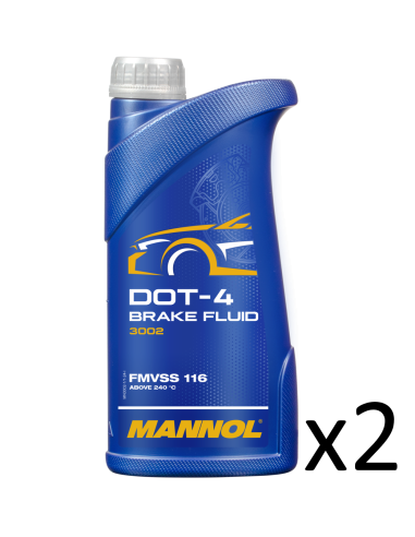 Pack 2x liquido de frenos sintético DOT4 (Seco 240º) (2x 1L)