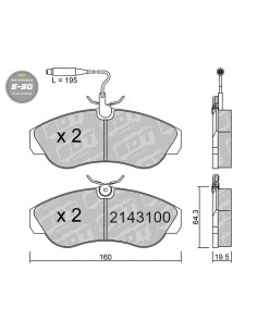 PASTILLAS DE FRENO DELANTERAS HIGH PERFORMANCE S50 CITROEN JUMPER FIAT DUCATO 230 PEUGEOT BOXER