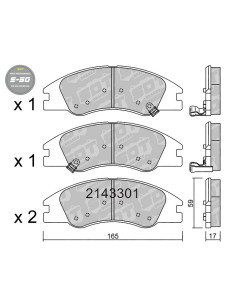 PASTILLAS DE FRENO DELANTERAS HIGH PERFORMANCE S50 KIA CERATO