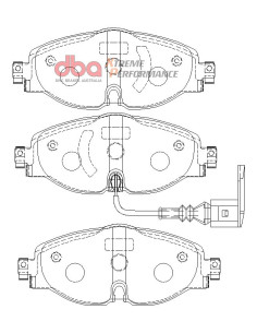 Pastillas de freno delanteras Xtreme DBA Audi A3 8V Cupra Seat Leon 5F Skoda Golf 7 T-Roc (disco 312mm)