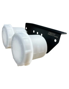Double brake fluid reservoir with metal bracket - Motorsport, rally, drift